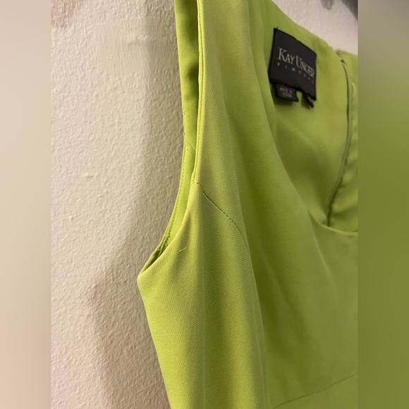 Vintage Kay Unger lime green dress runs small - Picture 9 of 12